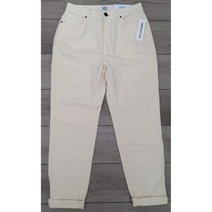 BDG Jeans Womens Size 29‎ Cream Mom High Rise Cuffed Urban Outfitters NWT